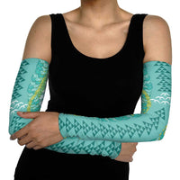 Teal Palaka Hawaii Iwa Bird Arm Sleeves Hawaiian Kakau Jade Vine Lei - Polynesian Pride