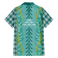 Teal Palaka Hawaii Iwa Bird Hawaiian Shirt Hawaiian Kakau Jade Vine Lei LT14 - Polynesian Pride