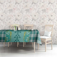 Teal Palaka Hawaii Iwa Bird Tablecloth Hawaiian Kakau Jade Vine Lei - Polynesian Pride