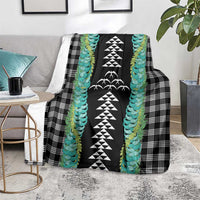 Black Palaka Hawaii Iwa Bird Blanket Hawaiian Kakau Jade Vine Lei - Polynesian Pride