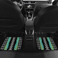 Black Palaka Hawaii Iwa Bird Car Mats Hawaiian Kakau Jade Vine Lei - Polynesian Pride