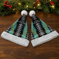 Black Palaka Hawaii Iwa Bird Christmas Santa Hat Hawaiian Kakau Jade Vine Lei - Polynesian Pride