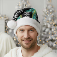 Black Palaka Hawaii Iwa Bird Christmas Santa Hat Hawaiian Kakau Jade Vine Lei - Polynesian Pride