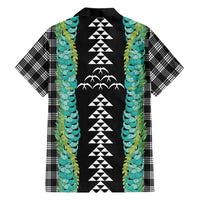 Black Palaka Hawaii Iwa Bird Family Matching Mermaid Dress and Hawaiian Shirt Hawaiian Kakau Jade Vine Lei LT14 - Polynesian Pride