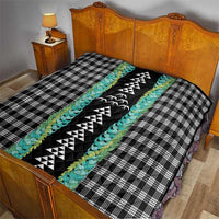 Black Palaka Hawaii Iwa Bird Quilt Hawaiian Kakau Jade Vine Lei - Polynesian Pride
