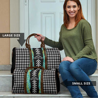 Black Palaka Hawaii Iwa Bird Travel Bag Hawaiian Kakau Jade Vine Lei - Polynesian Pride