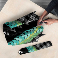 Black Palaka Hawaii Iwa Bird Umbrella Hawaiian Kakau Jade Vine Lei - Polynesian Pride