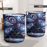 Matariki New Zealand Laundry Basket NZ Niho Taniwha Maori New Year Blue Galaxy