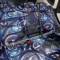 Matariki New Zealand Back Car Seat Cover NZ Niho Taniwha Maori New Year Blue Galaxy LT14 - Polynesian Pride
