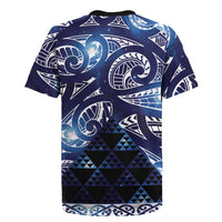 Matariki New Zealand Rugby Jersey NZ Niho Taniwha Maori New Year Blue Galaxy