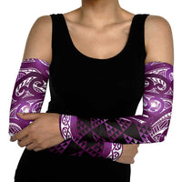 Matariki New Zealand Arm Sleeves NZ Niho Taniwha Maori New Year Purple Galaxy LT14 - Polynesian Pride
