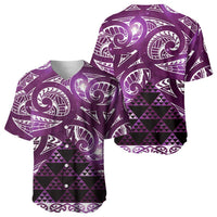 Matariki New Zealand Baseball Jersey NZ Niho Taniwha Maori New Year Purple Galaxy