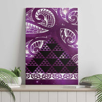 Matariki New Zealand Canvas Wall Art NZ Niho Taniwha Maori New Year Purple Galaxy