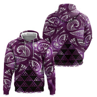 Matariki New Zealand Hoodie NZ Niho Taniwha Maori New Year Purple Galaxy LT14 - Polynesian Pride