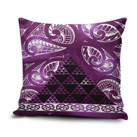 Matariki New Zealand Pillow Cover NZ Niho Taniwha Maori New Year Purple Galaxy LT14 Purple - Polynesian Pride