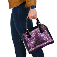 Matariki New Zealand Shoulder Handbag NZ Niho Taniwha Maori New Year Purple Galaxy