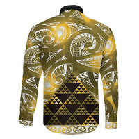 Matariki New Zealand Family Matching Tank Maxi Dress and Hawaiian Shirt NZ Niho Taniwha Maori New Year Yellow Galaxy LT14 - Polynesian Pride