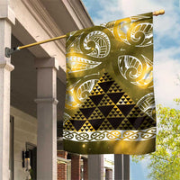 Matariki New Zealand Garden Flag NZ Niho Taniwha Maori New Year Yellow Galaxy LT14 House Flag Yellow - Polynesian Pride