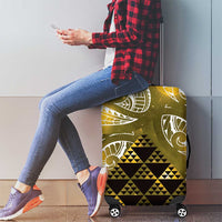 Matariki New Zealand Luggage Cover NZ Niho Taniwha Maori New Year Yellow Galaxy LT14 - Polynesian Pride