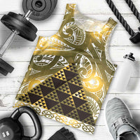 Matariki New Zealand Men Tank Top NZ Niho Taniwha Maori New Year Yellow Galaxy LT14 - Polynesian Pride