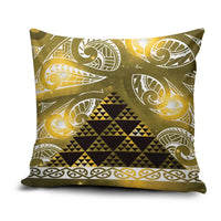 Matariki New Zealand Pillow Cover NZ Niho Taniwha Maori New Year Yellow Galaxy LT14 Yellow - Polynesian Pride