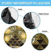 Matariki New Zealand Spare Tire Cover NZ Niho Taniwha Maori New Year Yellow Galaxy LT14 - Polynesian Pride