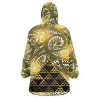Matariki New Zealand Wearable Blanket Hoodie NZ Niho Taniwha Maori New Year Yellow Galaxy LT14 - Polynesian Pride