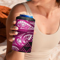 Matariki New Zealand 4 in 1 Can Cooler Tumbler NZ Niho Taniwha Maori New Year Pink Galaxy LT14 - Polynesian Pride