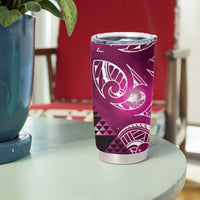 Matariki New Zealand Tumbler Cup NZ Niho Taniwha Maori New Year Pink Galaxy LT14 - Polynesian Pride