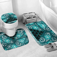 Matariki New Zealand Bathroom Set NZ Niho Taniwha Maori New Year Cyan Galaxy