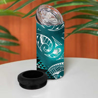 Matariki New Zealand 4 in 1 Can Cooler Tumbler NZ Niho Taniwha Maori New Year Cyan Galaxy LT14 - Polynesian Pride