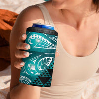 Matariki New Zealand 4 in 1 Can Cooler Tumbler NZ Niho Taniwha Maori New Year Cyan Galaxy LT14 - Polynesian Pride