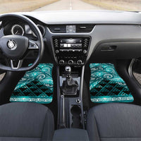 Matariki New Zealand Car Mats NZ Niho Taniwha Maori New Year Cyan Galaxy LT14 Set 2pcs - Front Cyan - Polynesian Pride