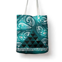 Matariki New Zealand Tote Bag NZ Niho Taniwha Maori New Year Cyan Galaxy LT14 - Polynesian Pride