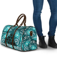 Matariki New Zealand Travel Bag NZ Niho Taniwha Maori New Year Cyan Galaxy LT14 - Polynesian Pride