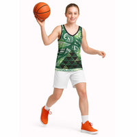 Matariki New Zealand Basketball Jersey NZ Niho Taniwha Maori New Year Green Galaxy LT14 - Polynesian Pride