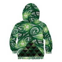 Matariki New Zealand Kid Hoodie NZ Niho Taniwha Maori New Year Green Galaxy LT14 - Polynesian Pride