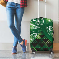 Matariki New Zealand Luggage Cover NZ Niho Taniwha Maori New Year Green Galaxy LT14 - Polynesian Pride