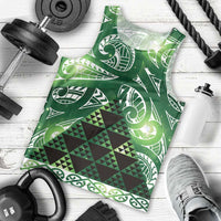 Matariki New Zealand Men Tank Top NZ Niho Taniwha Maori New Year Green Galaxy LT14 - Polynesian Pride
