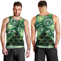 Matariki New Zealand Men Tank Top NZ Niho Taniwha Maori New Year Green Galaxy LT14 - Polynesian Pride