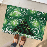 Matariki New Zealand Rubber Doormat NZ Niho Taniwha Maori New Year Green Galaxy