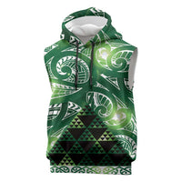 Matariki New Zealand Sleeveless Hoodie NZ Niho Taniwha Maori New Year Green Galaxy LT14 Green - Polynesian Pride