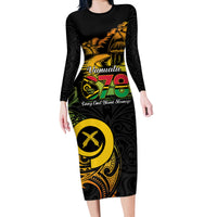Personalised Vanuatu 678 Long Sleeve Bodycon Dress Proud To Be A Ni-Van