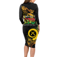 Personalised Vanuatu 678 Long Sleeve Bodycon Dress Proud To Be A Ni-Van