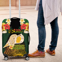 Vanuatu Triton's Trumpet Luggage Cover Tropical Flowers Vanuatuan Map