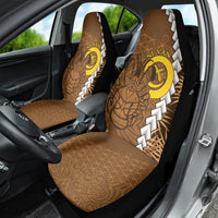 Vanuatu Coconut Crab Car Seat Cover Ni-Van Tropical Leaves With Sand Drawing Art