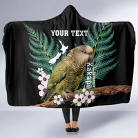 Personalised New Zealand Kakapo Hooded Blanket Aotearoa Fern With Manuka