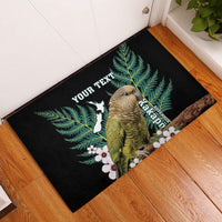 Personalised New Zealand Kakapo Rubber Doormat Aotearoa Fern With Manuka