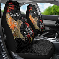 Personalised New Zealand Kea Car Seat Cover Nestor Notabilis With Harakeke Maori Pattern