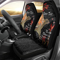 Personalised New Zealand Kea Car Seat Cover Nestor Notabilis With Harakeke Maori Pattern